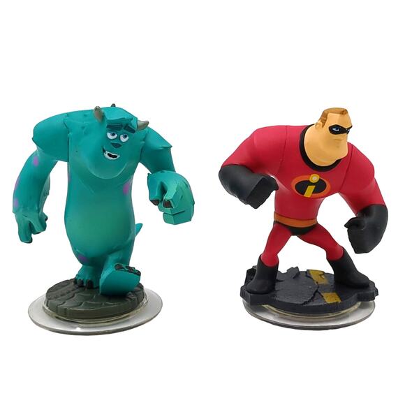 Disney Infinity Figure Lot Mr. Incredible and Sulley Monsters Inc Play Figures - Picture 1 of 3